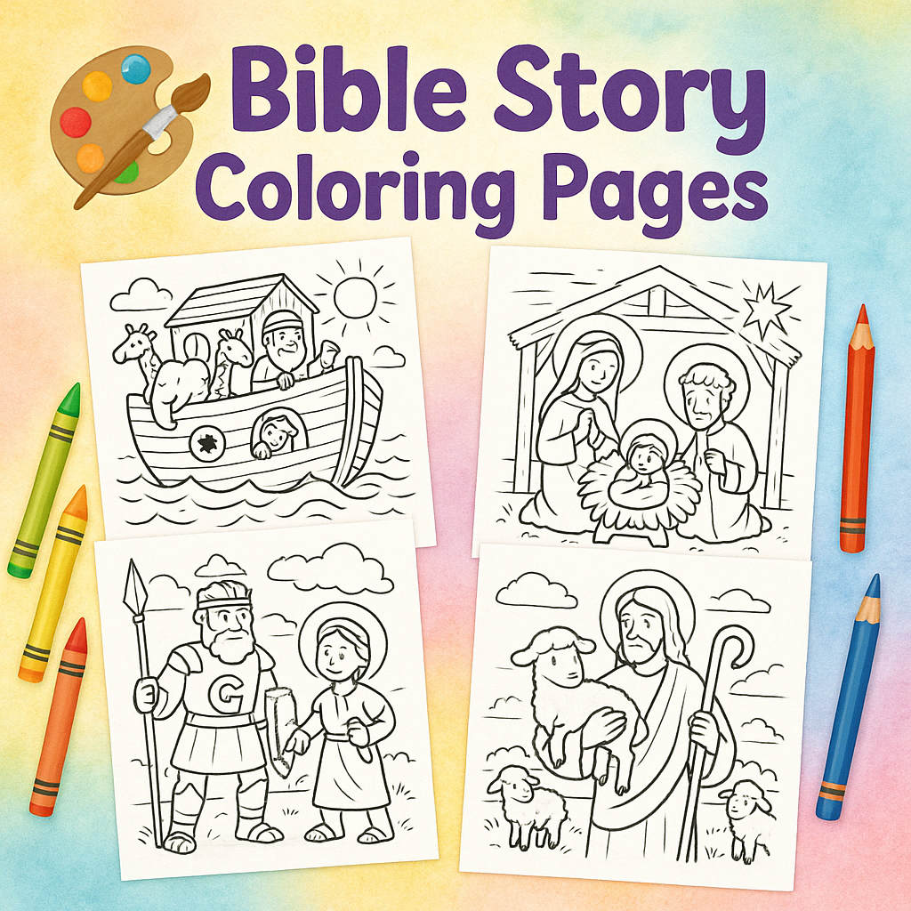 🎨 Bible Story Coloring Pages