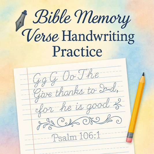 ✍️ Bible Memory Verse Handwriting Practice